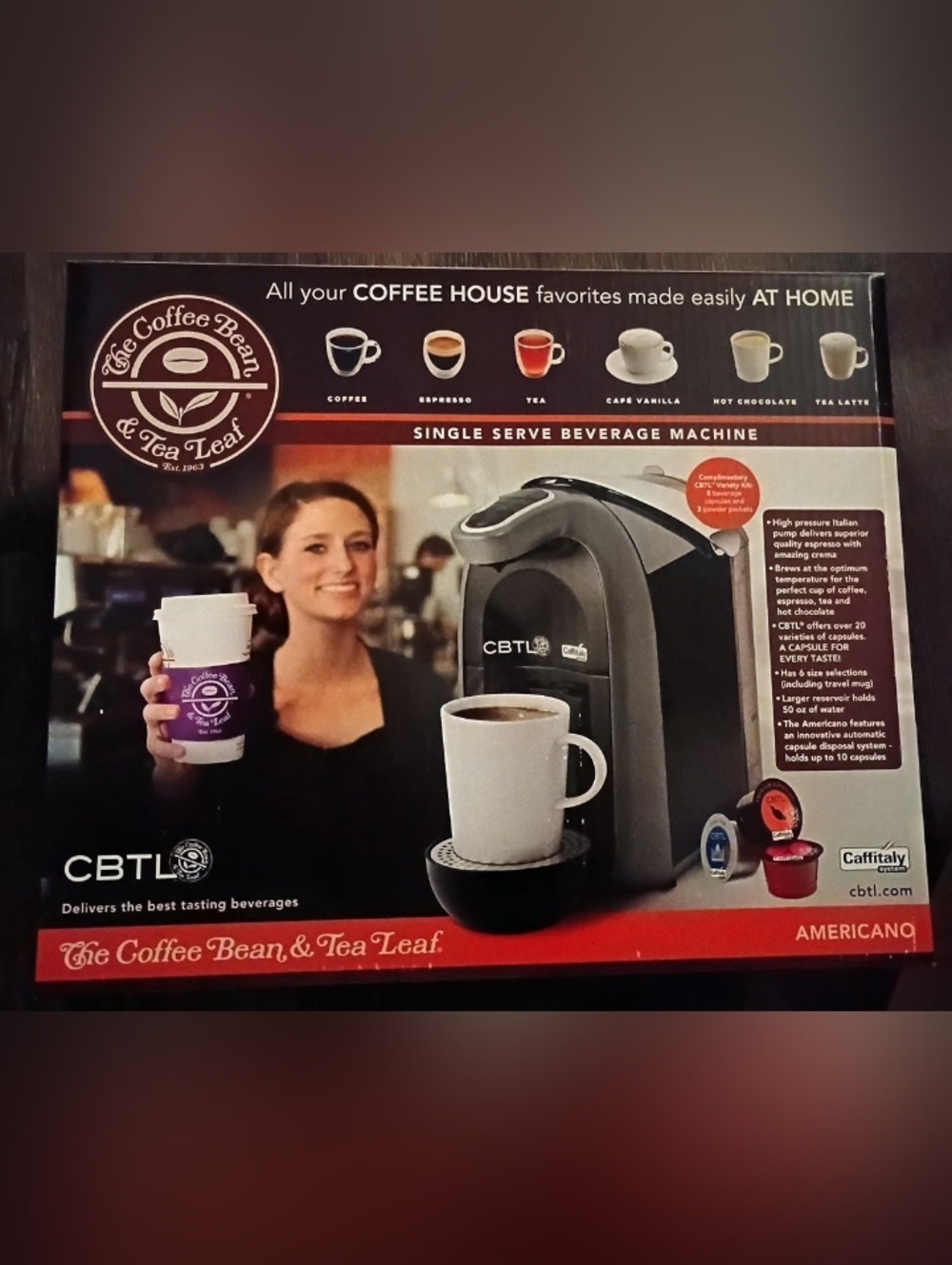 The Coffee Bean And Tea Leaf Single Serve Beverage Machine. New